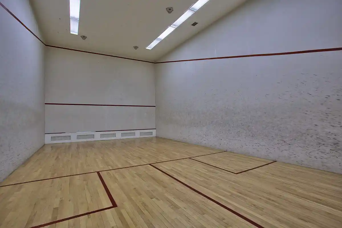 Squash court.